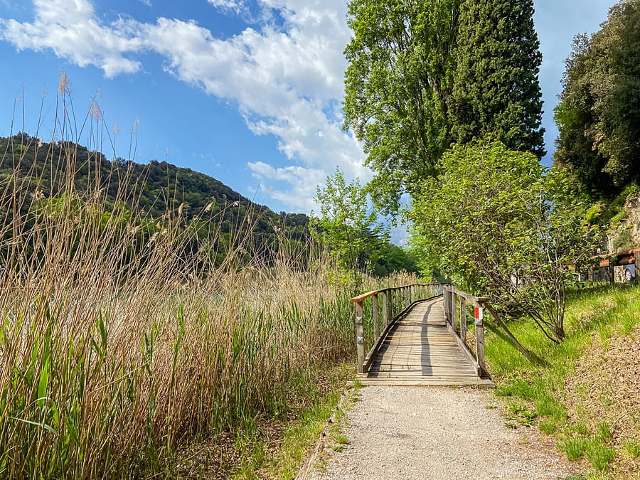 Familienwanderung Lago di Toblino Toblino-See Trentino Trient
